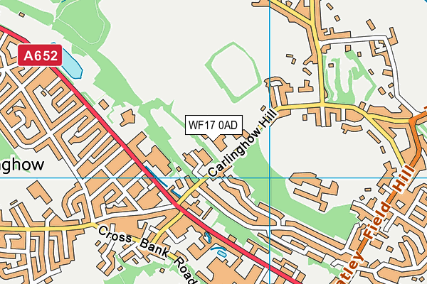 WF17 0AD map - OS VectorMap District (Ordnance Survey) WF17 0AD map - OS VectorMap District (Ordnance Survey)