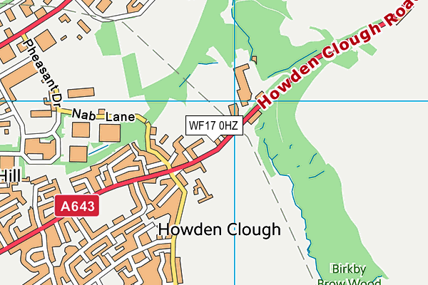 WF17 0HZ map - OS VectorMap District (Ordnance Survey) WF17 0HZ map - OS VectorMap District (Ordnance Survey)