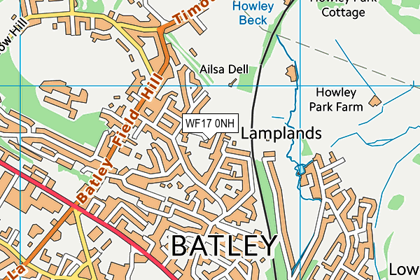 WF17 0NH map - OS VectorMap District (Ordnance Survey) WF17 0NH map - OS VectorMap District (Ordnance Survey)