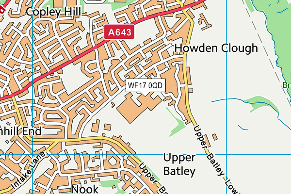 WF17 0QD map - OS VectorMap District (Ordnance Survey) WF17 0QD map - OS VectorMap District (Ordnance Survey)
