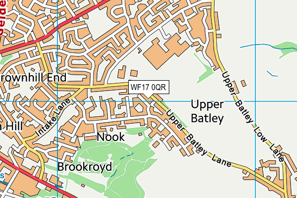 WF17 0QR map - OS VectorMap District (Ordnance Survey) WF17 0QR map - OS VectorMap District (Ordnance Survey)