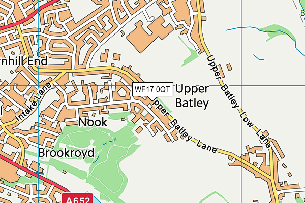 WF17 0QT map - OS VectorMap District (Ordnance Survey) WF17 0QT map - OS VectorMap District (Ordnance Survey)