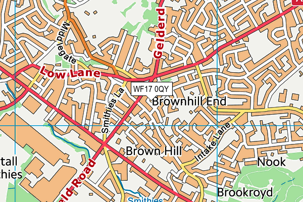 WF17 0QY map - OS VectorMap District (Ordnance Survey) WF17 0QY map - OS VectorMap District (Ordnance Survey)