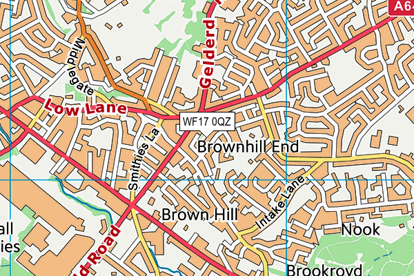 WF17 0QZ map - OS VectorMap District (Ordnance Survey) WF17 0QZ map - OS VectorMap District (Ordnance Survey)