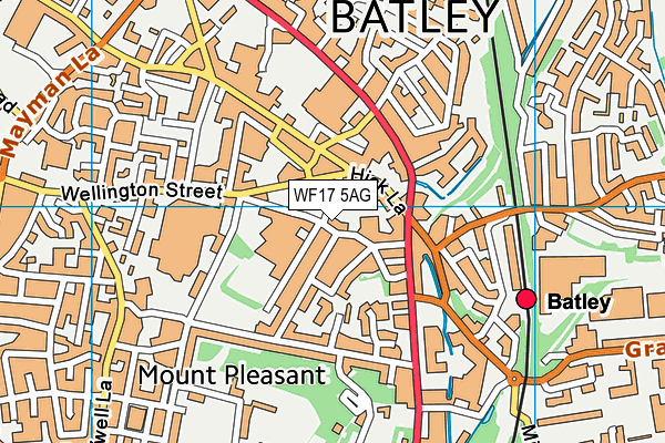 WF17 5AG map - OS VectorMap District (Ordnance Survey) WF17 5AG map - OS VectorMap District (Ordnance Survey)