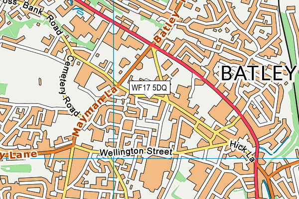 WF17 5DQ map - OS VectorMap District (Ordnance Survey) WF17 5DQ map - OS VectorMap District (Ordnance Survey)