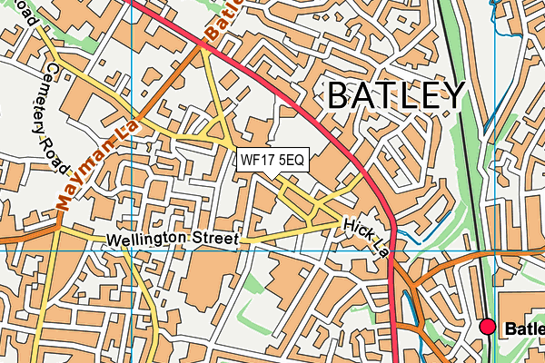WF17 5EQ map - OS VectorMap District (Ordnance Survey) WF17 5EQ map - OS VectorMap District (Ordnance Survey)