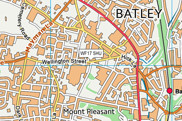 WF17 5HU map - OS VectorMap District (Ordnance Survey) WF17 5HU map - OS VectorMap District (Ordnance Survey)