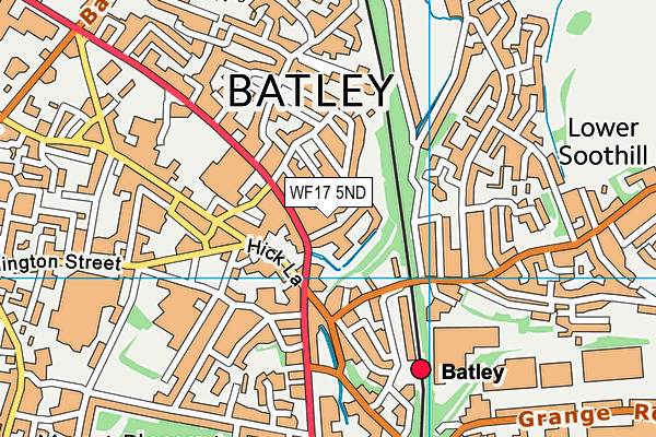 WF17 5ND map - OS VectorMap District (Ordnance Survey) WF17 5ND map - OS VectorMap District (Ordnance Survey)