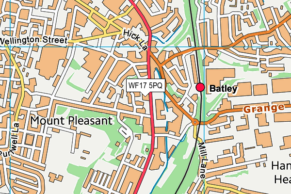 WF17 5PQ map - OS VectorMap District (Ordnance Survey) WF17 5PQ map - OS VectorMap District (Ordnance Survey)