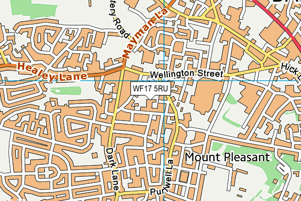 WF17 5RU map - OS VectorMap District (Ordnance Survey) WF17 5RU map - OS VectorMap District (Ordnance Survey)
