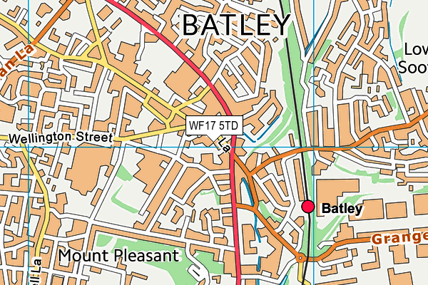 WF17 5TD map - OS VectorMap District (Ordnance Survey) WF17 5TD map - OS VectorMap District (Ordnance Survey)