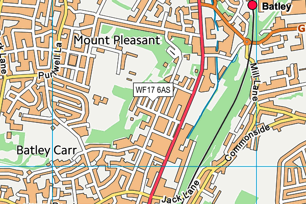 WF17 6AS map - OS VectorMap District (Ordnance Survey) WF17 6AS map - OS VectorMap District (Ordnance Survey)