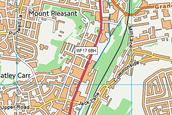 WF17 6BH map - OS VectorMap District (Ordnance Survey) WF17 6BH map - OS VectorMap District (Ordnance Survey)