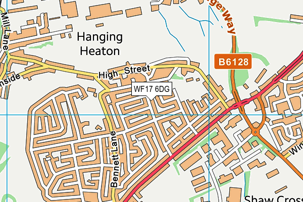 WF17 6DG map - OS VectorMap District (Ordnance Survey) WF17 6DG map - OS VectorMap District (Ordnance Survey)