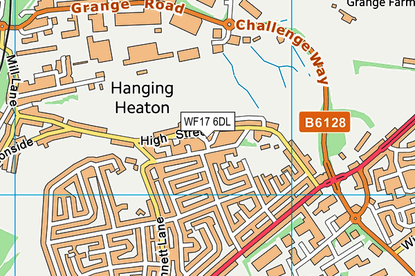 WF17 6DL map - OS VectorMap District (Ordnance Survey) WF17 6DL map - OS VectorMap District (Ordnance Survey)