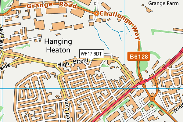 WF17 6DT map - OS VectorMap District (Ordnance Survey) WF17 6DT map - OS VectorMap District (Ordnance Survey)