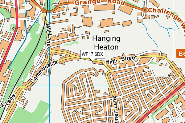 WF17 6DX map - OS VectorMap District (Ordnance Survey) WF17 6DX map - OS VectorMap District (Ordnance Survey)