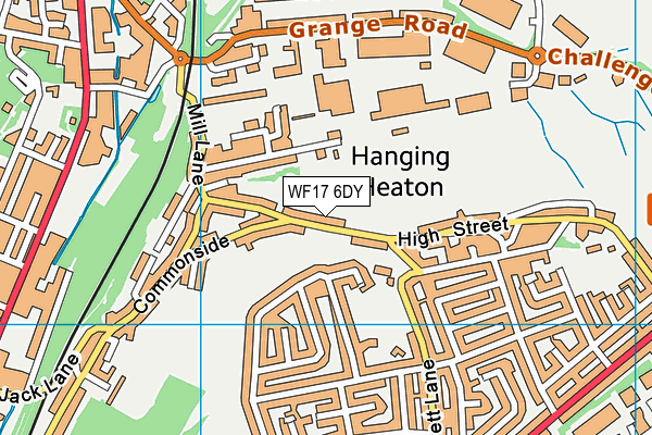 WF17 6DY map - OS VectorMap District (Ordnance Survey)