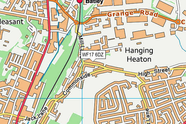 WF17 6DZ map - OS VectorMap District (Ordnance Survey) WF17 6DZ map - OS VectorMap District (Ordnance Survey)