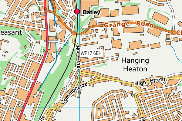 WF17 6EH map - OS VectorMap District (Ordnance Survey) WF17 6EH map - OS VectorMap District (Ordnance Survey)