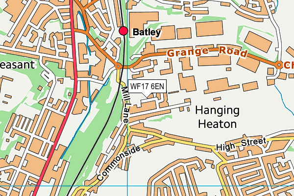 WF17 6EN map - OS VectorMap District (Ordnance Survey) WF17 6EN map - OS VectorMap District (Ordnance Survey)