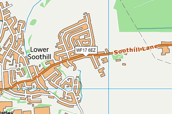 WF17 6EZ map - OS VectorMap District (Ordnance Survey)