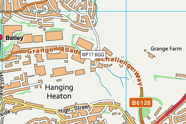 WF17 6GG map - OS VectorMap District (Ordnance Survey) WF17 6GG map - OS VectorMap District (Ordnance Survey)
