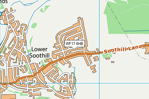 WF17 6HB map - OS VectorMap District (Ordnance Survey) WF17 6HB map - OS VectorMap District (Ordnance Survey)