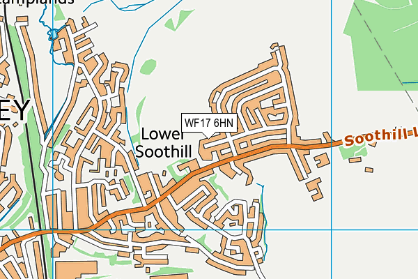 WF17 6HN map - OS VectorMap District (Ordnance Survey) WF17 6HN map - OS VectorMap District (Ordnance Survey)