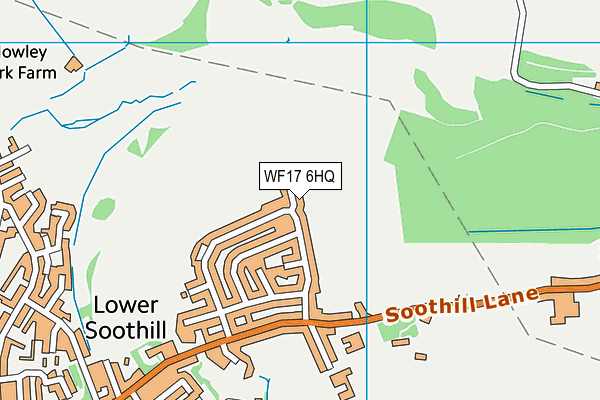 WF17 6HQ map - OS VectorMap District (Ordnance Survey) WF17 6HQ map - OS VectorMap District (Ordnance Survey)