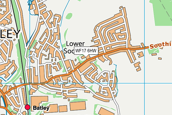 WF17 6HW map - OS VectorMap District (Ordnance Survey) WF17 6HW map - OS VectorMap District (Ordnance Survey)