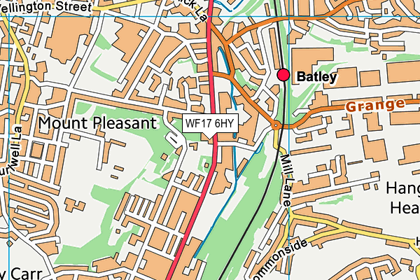 WF17 6HY map - OS VectorMap District (Ordnance Survey) WF17 6HY map - OS VectorMap District (Ordnance Survey)