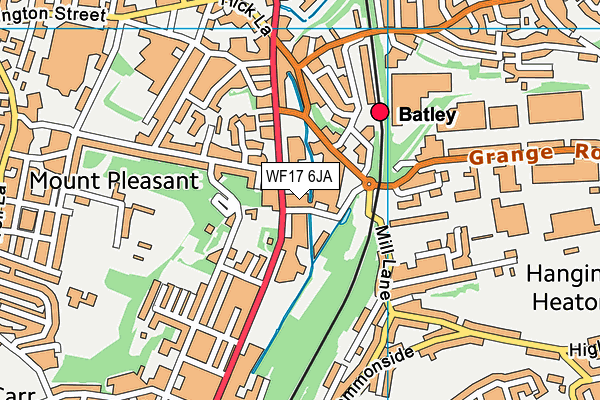 WF17 6JA map - OS VectorMap District (Ordnance Survey) WF17 6JA map - OS VectorMap District (Ordnance Survey)