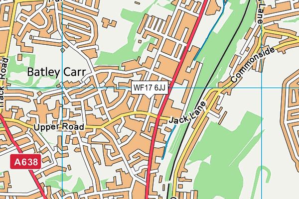 WF17 6JJ map - OS VectorMap District (Ordnance Survey) WF17 6JJ map - OS VectorMap District (Ordnance Survey)