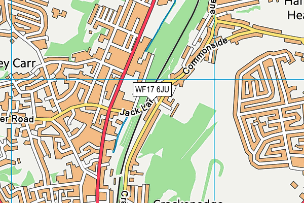 WF17 6JU map - OS VectorMap District (Ordnance Survey) WF17 6JU map - OS VectorMap District (Ordnance Survey)