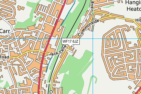 WF17 6JZ map - OS VectorMap District (Ordnance Survey) WF17 6JZ map - OS VectorMap District (Ordnance Survey)