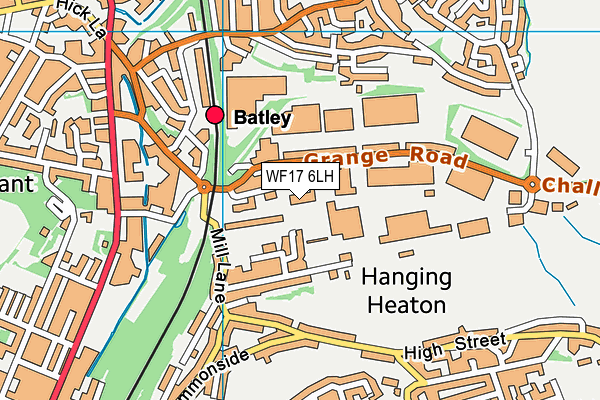 WF17 6LH map - OS VectorMap District (Ordnance Survey) WF17 6LH map - OS VectorMap District (Ordnance Survey)