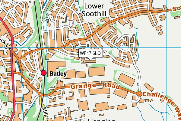 WF17 6LQ map - OS VectorMap District (Ordnance Survey) WF17 6LQ map - OS VectorMap District (Ordnance Survey)