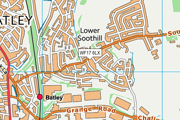 WF17 6LX map - OS VectorMap District (Ordnance Survey) WF17 6LX map - OS VectorMap District (Ordnance Survey)
