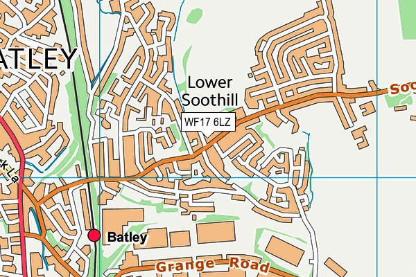 WF17 6LZ map - OS VectorMap District (Ordnance Survey) WF17 6LZ map - OS VectorMap District (Ordnance Survey)