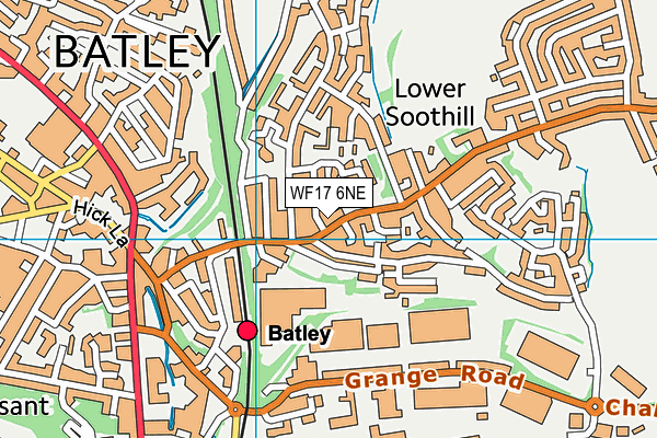 WF17 6NE map - OS VectorMap District (Ordnance Survey) WF17 6NE map - OS VectorMap District (Ordnance Survey)