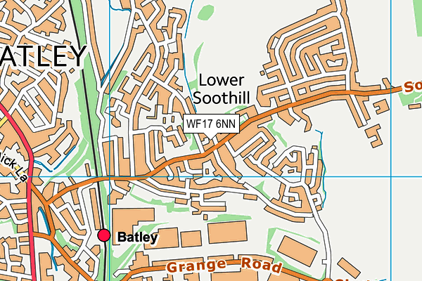 WF17 6NN map - OS VectorMap District (Ordnance Survey) WF17 6NN map - OS VectorMap District (Ordnance Survey)