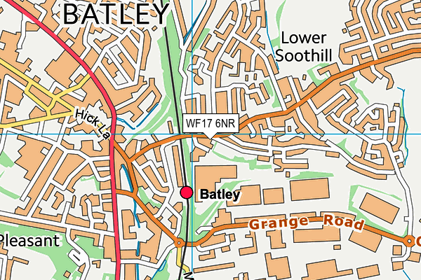 WF17 6NR map - OS VectorMap District (Ordnance Survey) WF17 6NR map - OS VectorMap District (Ordnance Survey)