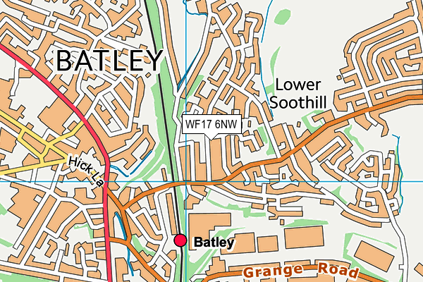 WF17 6NW map - OS VectorMap District (Ordnance Survey) WF17 6NW map - OS VectorMap District (Ordnance Survey)