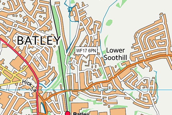 WF17 6PN map - OS VectorMap District (Ordnance Survey) WF17 6PN map - OS VectorMap District (Ordnance Survey)