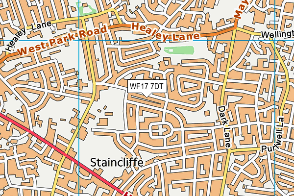 WF17 7DT map - OS VectorMap District (Ordnance Survey) WF17 7DT map - OS VectorMap District (Ordnance Survey)