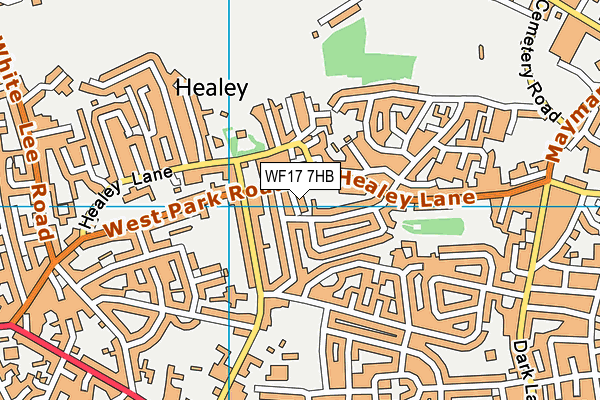 WF17 7HB map - OS VectorMap District (Ordnance Survey) WF17 7HB map - OS VectorMap District (Ordnance Survey)