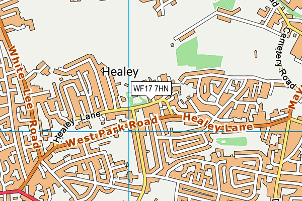 WF17 7HN map - OS VectorMap District (Ordnance Survey) WF17 7HN map - OS VectorMap District (Ordnance Survey)