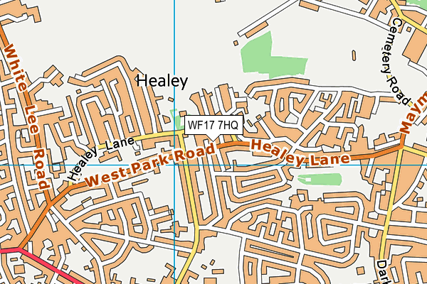 WF17 7HQ map - OS VectorMap District (Ordnance Survey) WF17 7HQ map - OS VectorMap District (Ordnance Survey)
